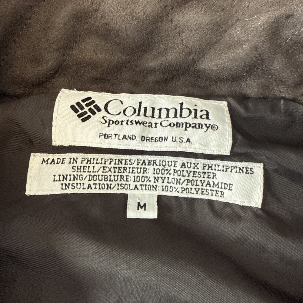 Columbia Quilted Zip Front Vest Women’s M Pockets Boho Cottagecore Neutral Brown - Picture 4 of 8